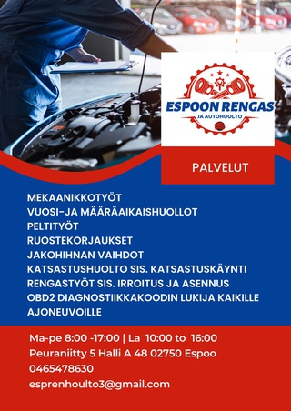 Espoon Rengas Ja Autohuolto Espoo